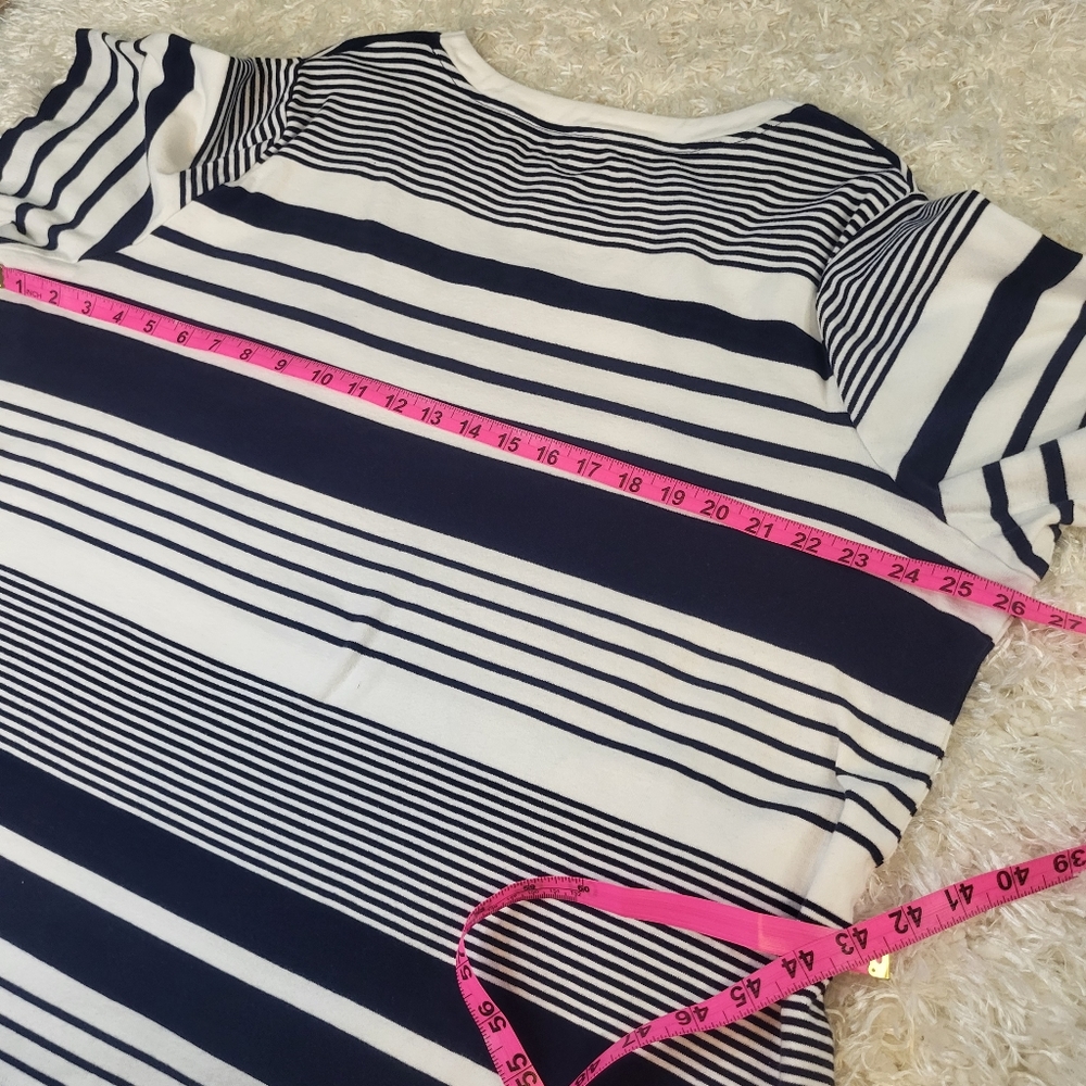 Croft & Barrow Women's Blouse, Stripes, Blue & White, 3X - Picture 7 of 7